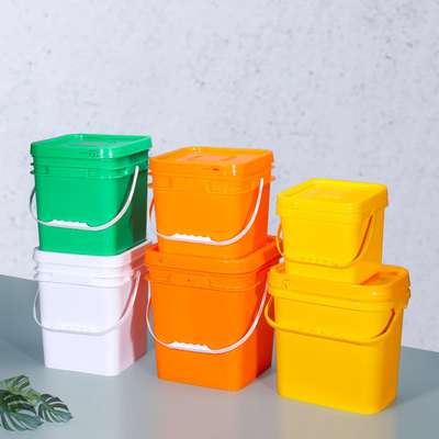 Купить Экологически чистые 3,5L 5L 6L 10L 20L квадратные пластиковые ведра с ручкой для хранения инструментов Производство в сети