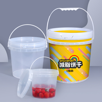 Купить Настраиваемая 1L-20L Прозрачная пищевая закуска Молочная чайная упаковочная ведра с крышкой для B2B Производство в сети