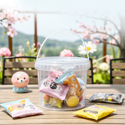 Купить Экологически чистые круглые пластиковые ведра с крышками и ручками для оптовой упаковки продуктов питания Производство в сети