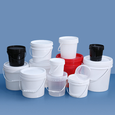 Пищевой класс 10L Круглое пластиковое ведро для воды с ручками и крышкой для печати логотипа