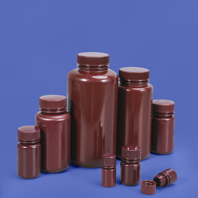 Специализированная химически устойчивая широковолосая бутылка из HDPE / PP для лаборатории
