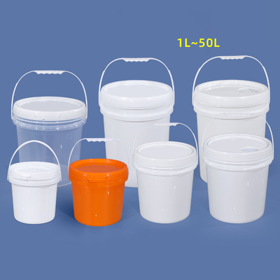 1L-50L пищевой PP круглый ведро утолщенная пластиковая краска ведро для барабанов ведра бочки