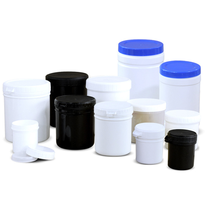 Материал Белый и черный HDPE пластиковые емкости для хранения Широкие бутылки с внутренней крышкой