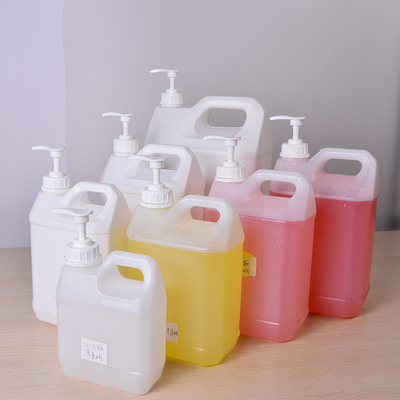 Квадратная HDPE пластиковая банка Джерри для мыла душ гель шампунь жидкость 1L-5L белый насос