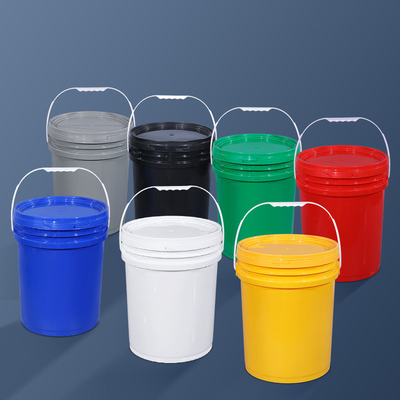 Защищенные уплотнительные крышки Круглое 20L HDPE пластиковое ведро для контейнеров с промышленной химической краской
